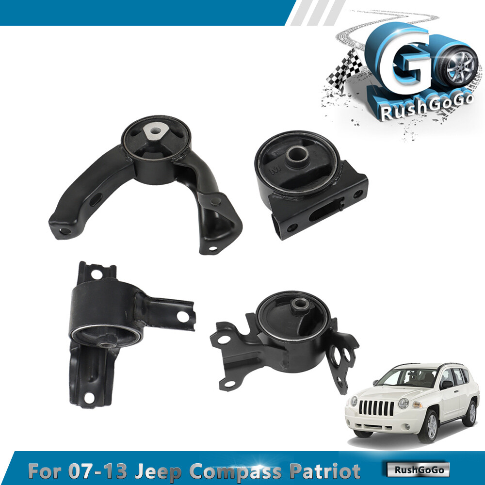 4pc Engine Motor Mount Kit for 07-16 Dodge Caliber Jeep Compass Patriot 2.0L 2.4L