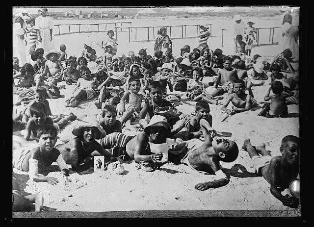 Photo:Cagliari Sardinia 1918 Children Sun Cure Beach Summer Camp