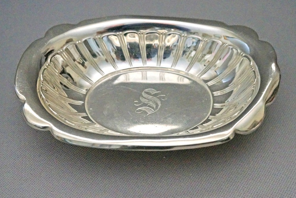 Antique Art Deco R. Wallace Sterling Silver Oval Bowl 100g