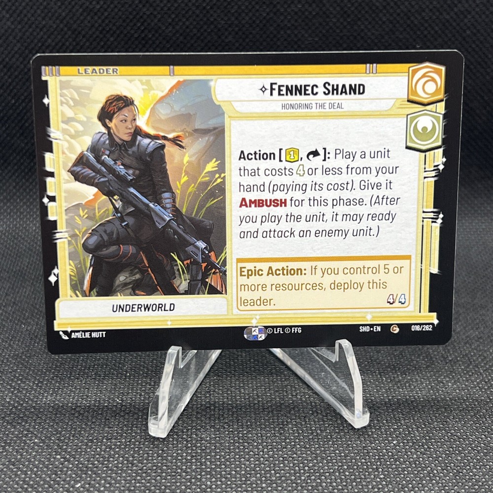 Fennec Shand • Honoring the Deal • Shadows of the Galaxy Star Wars Unlimited TCG