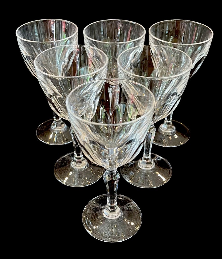 Set of 6 Cristal d’Arques Washington Cordial Sherry Liqueur Stem Glasses, Elegant French Design, Perfect for Entertaining