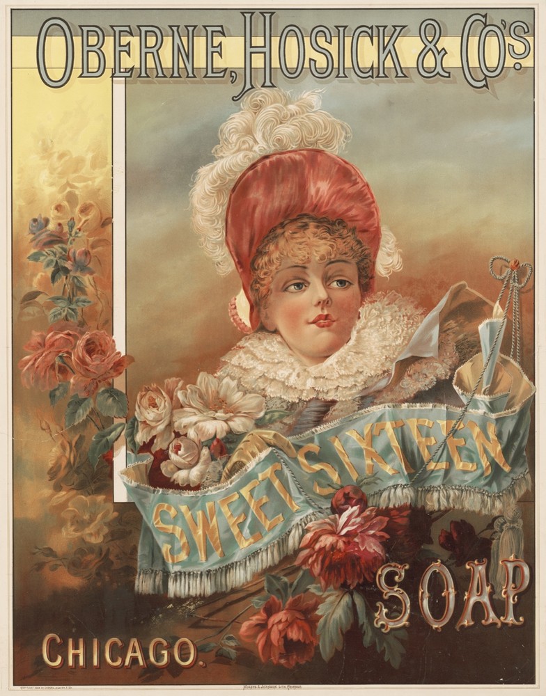 9647.Decoration Poster.Room Wall art.Home decor.Sweet 16 victorian girl.Soap ad