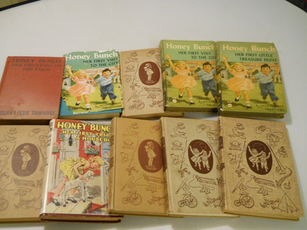Lot of 10 VTG HB Honey Bunch Books Helen Louise Thorndkye 1920s 30s  40s 50s