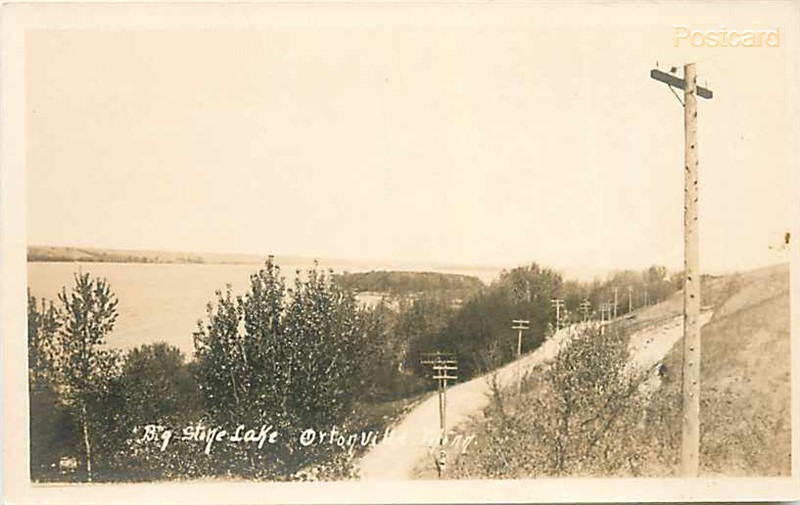MN, Ortonville, Minnesota, Big Stone Lake, RPPC