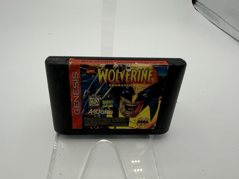 Wolverine Adamantium Rage (Sega Genesis, 1993) Cartridge Only