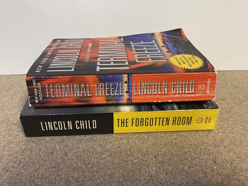 Lincoln Child Lot 2 Paperback Books Terminal Freeze The Forgotten Room