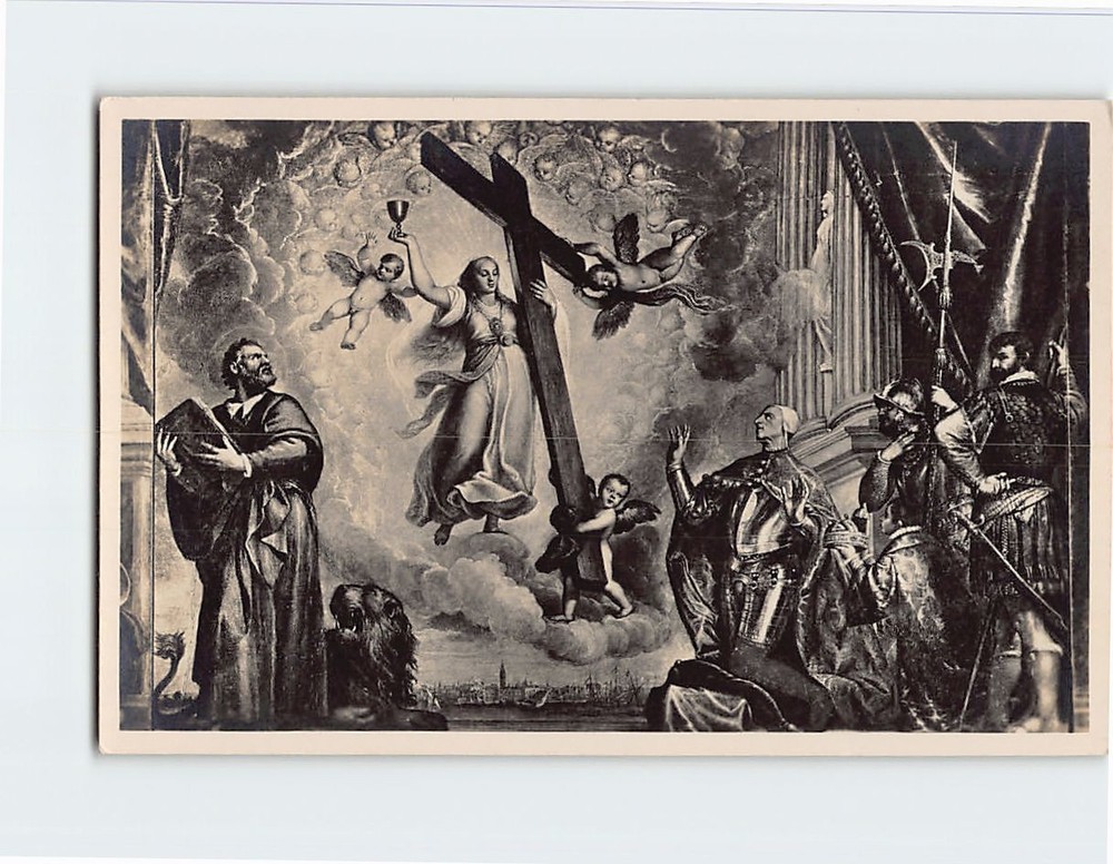 Postcard Il Doge Grimani davanti la Fede By Tiziano Palazzo Ducale Venice Italy