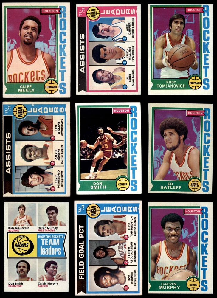 1974-75 Topps Houston Rockets Team Set 3.5 - VG+ 7265655