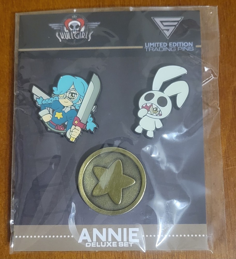 NEW Skullgirls Annie Limited Edition Enamel Pin SET 2/500