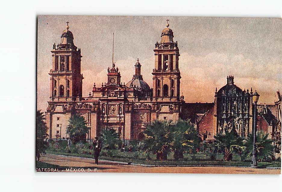 Postcard Mexico City La Catedral Metropolitan Cathedral CDMX DF Vintage View