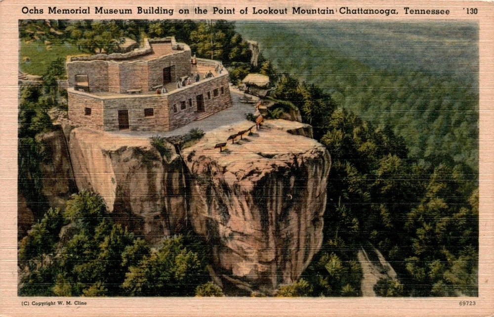 Ochs Memorial Museum Building, Lookout Mountain, Chattanooga, Postcard