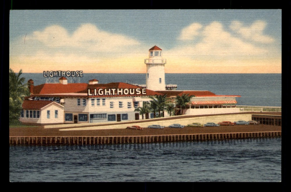 The Lighthouse On The Ocean Bakers Haulover Miami Beach Florida FL Postcard Unp