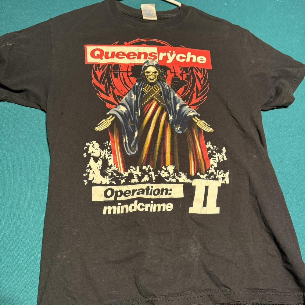 Queensryche band 90s basic black Remake T shirt clasisc style tee NH16751