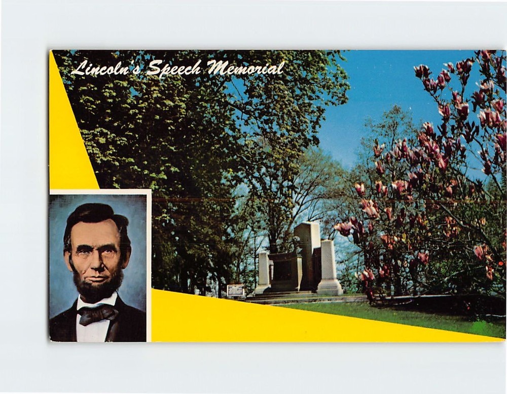 Postcard Lincolns Speech Memorial Gettysburg Pennsylvania USA