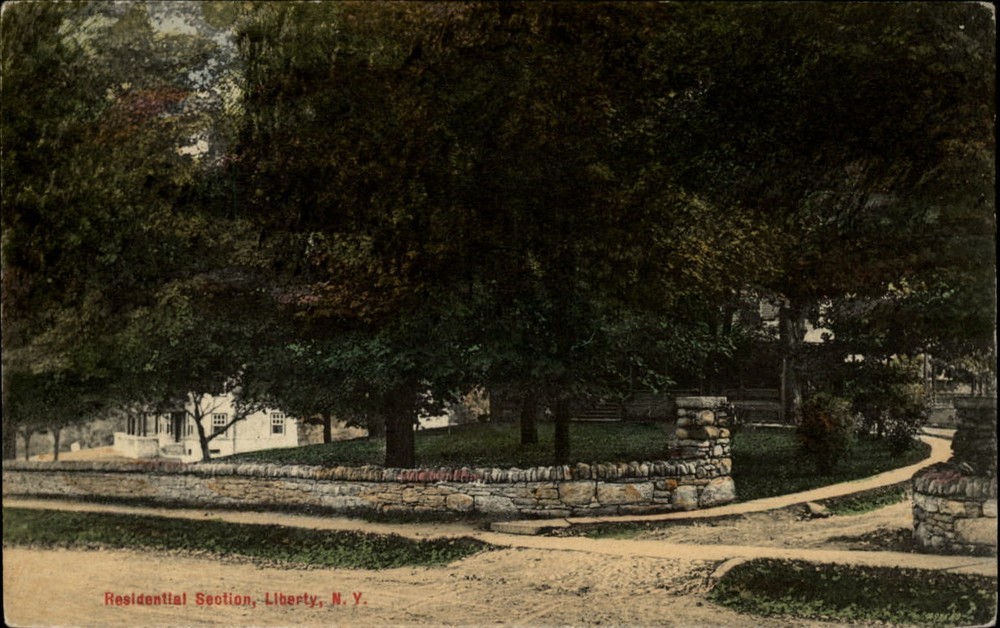 Residential Section Liberty New York ~ c1910 vintage postcard