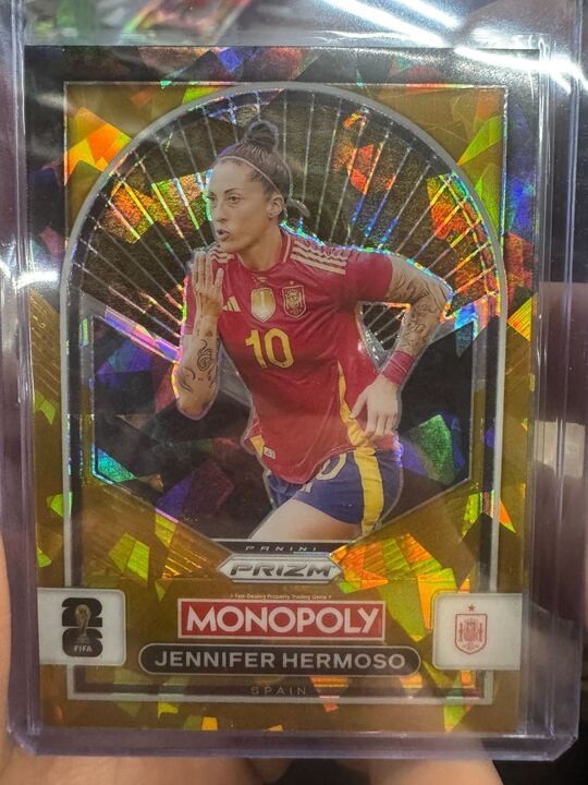 Jennifer Hermoso 2026 Monopoly Prizm Fifa World Cup #98 Gold Cracked Ice Spain