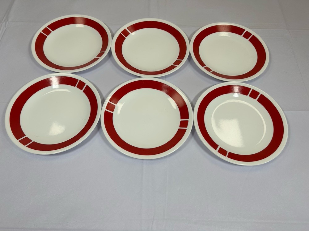 (Set Of 6) Corning Corelle Urban Red 6.75