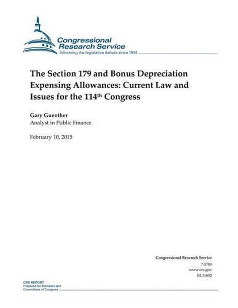 The Section 179 and Bonus Depreciation Expensing Allowances: Current Law and Iss