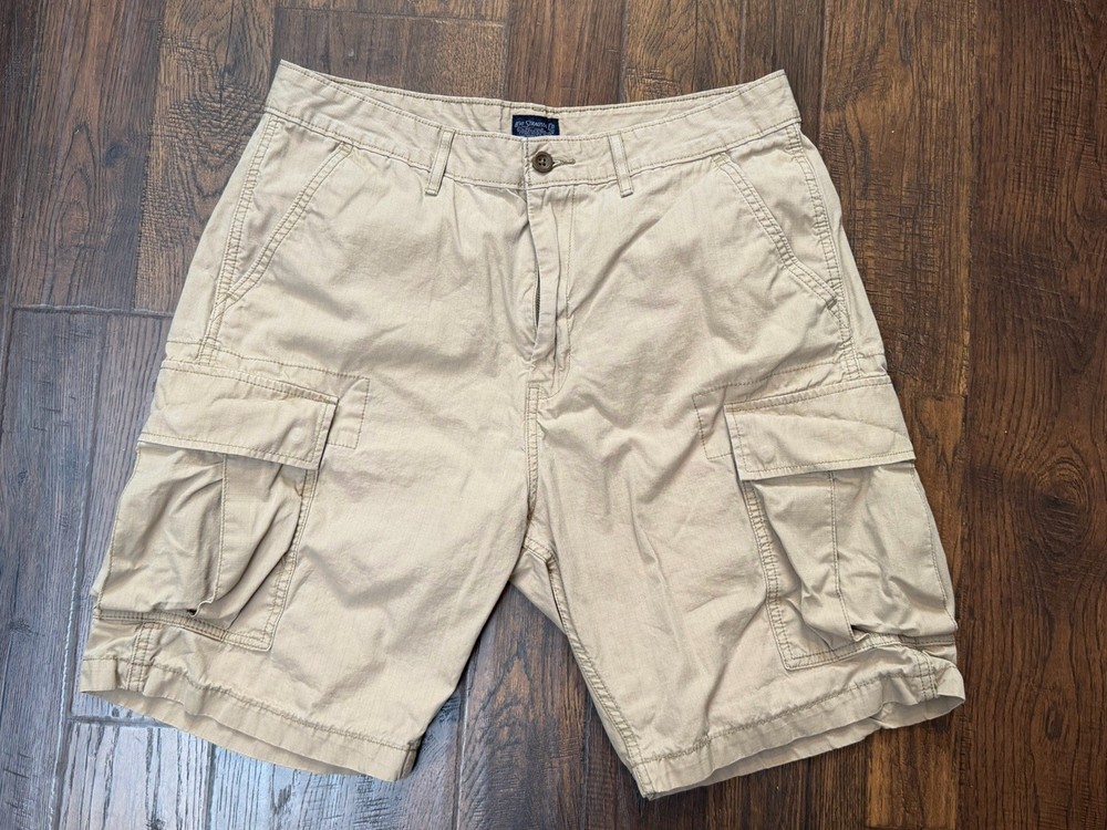 Levi's 9” Cargo Shorts Mens 32 Khaki Ripstop Utility Casual Outdoor Hiking