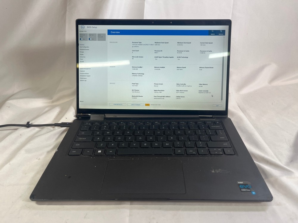 Dell Latitude 7420 Intel Core i7-1185G7 16 GB No Drive 14