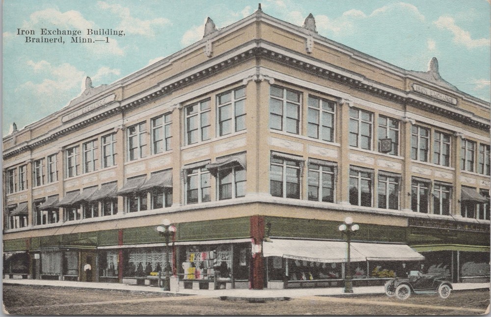 Minnesota~Iron Exchange Building~Brainerd~Street View~Classic Car~Vintage PC