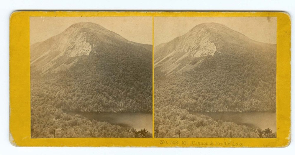 B9462~ NEW HAMPSHIRE Mt Cannon & Profile Lake Stereoview #508 Kilburn Bros