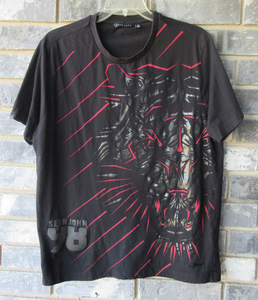 Size  XL Vintage Sean John  Graphic T-Shirt  Y2K Black