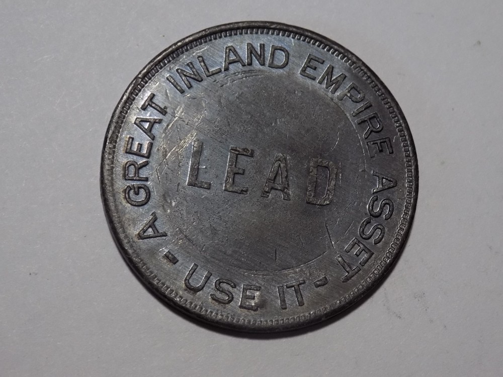 A GREAT INLAND EMPIRE ASSET / LEAD / USE IT - USE MORE / LEAD PLUMBING - 39mm