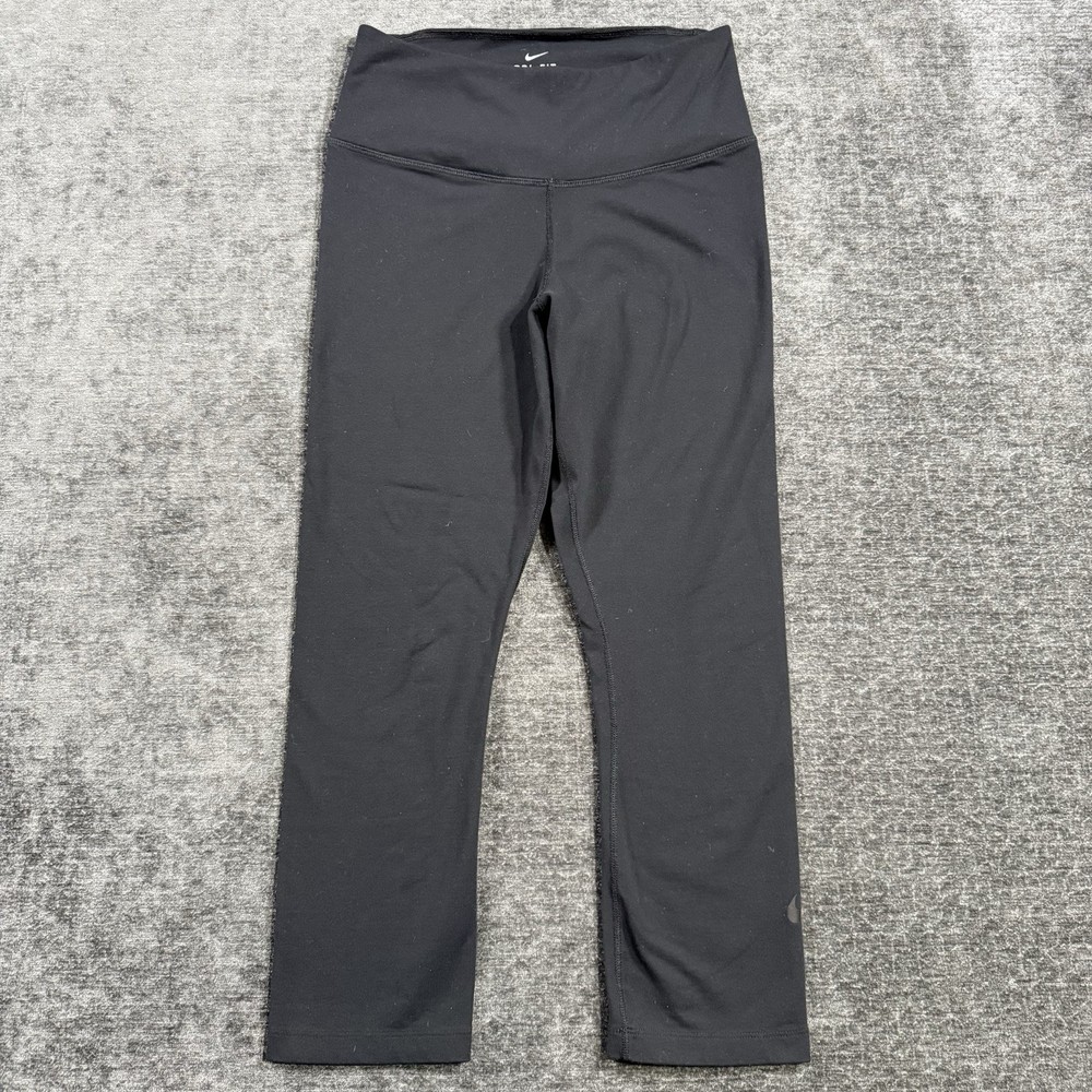 Nike Dri-Fit Women’s High Waisted Capri Leggings Black Size Medium Stretch