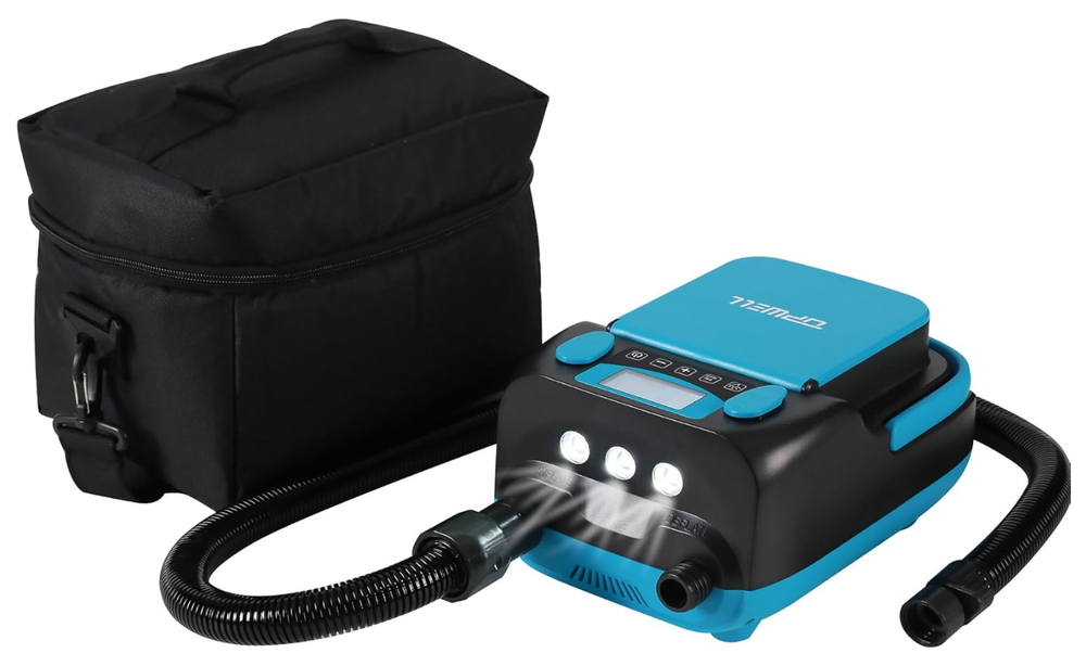 Rechargeable Paddle Board Pump 16PSI Sup Air Pump with 6000mah Battery, 12V DC C