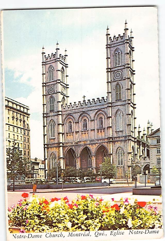 Postcard Notre Dame Church Montreal Canada