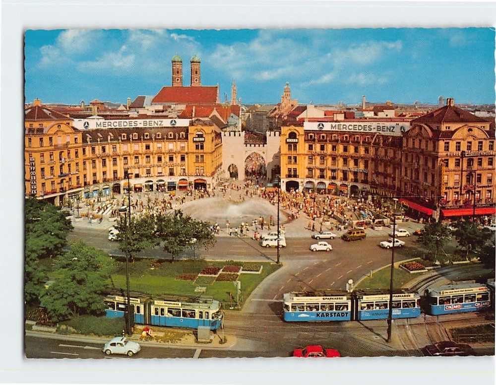 Postcard Karlsplatz Munich Germany