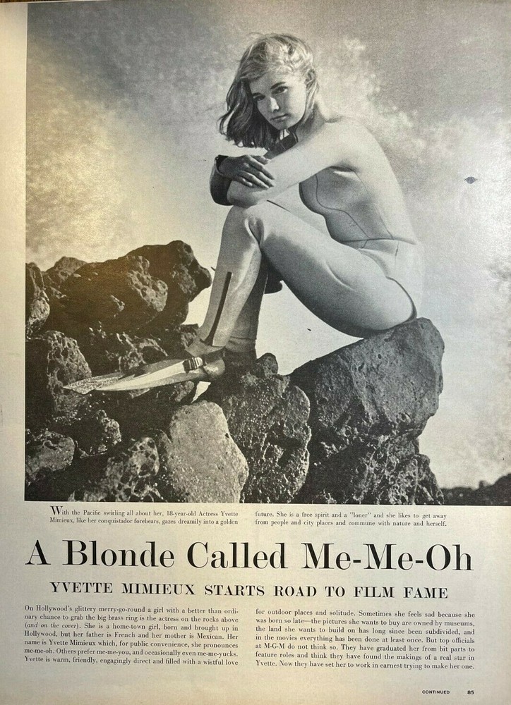 1960 Actress Yvette Mimieux illustrated