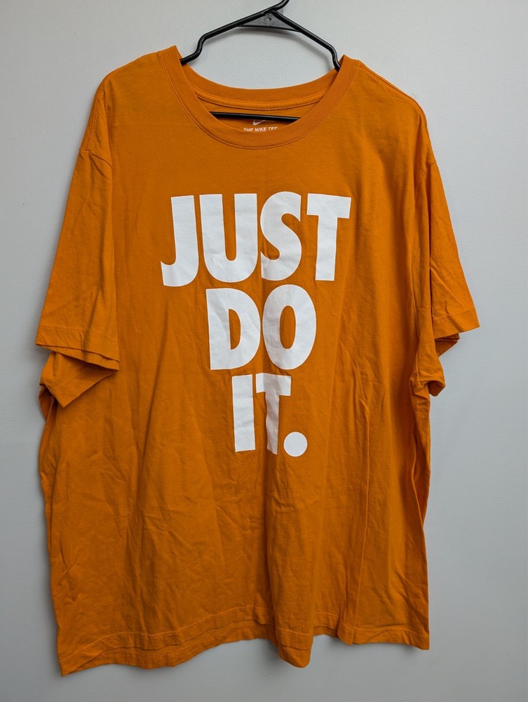 C8 The Nike Tee Mens T Shirt 3XL XXL Orange Just Do It Short Sleeve