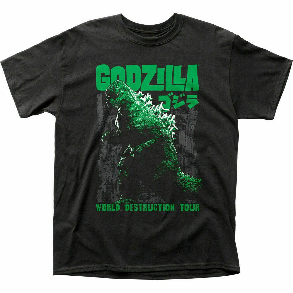 Godzilla World Destruction Tour T-Shirt Pop Culture Movie Graphic Tee S-5XL