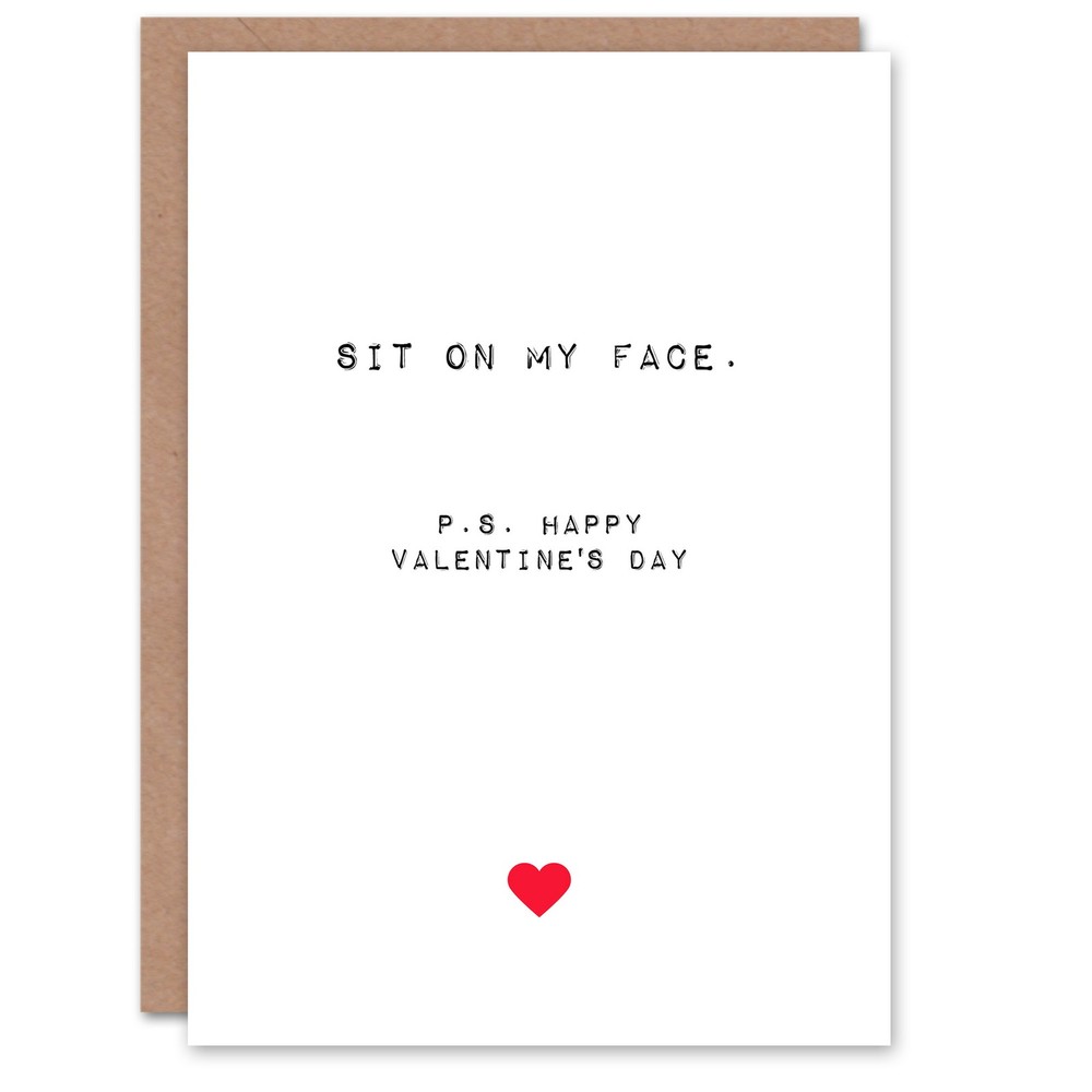 Valentines Day Greeting Card Adult Rude Saucy Sit on My Face For Her Wife