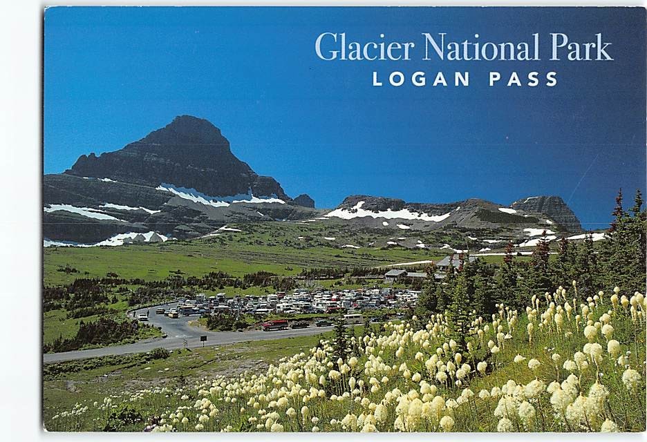 Postcard Logan Pass Glacier National Park Montana USA