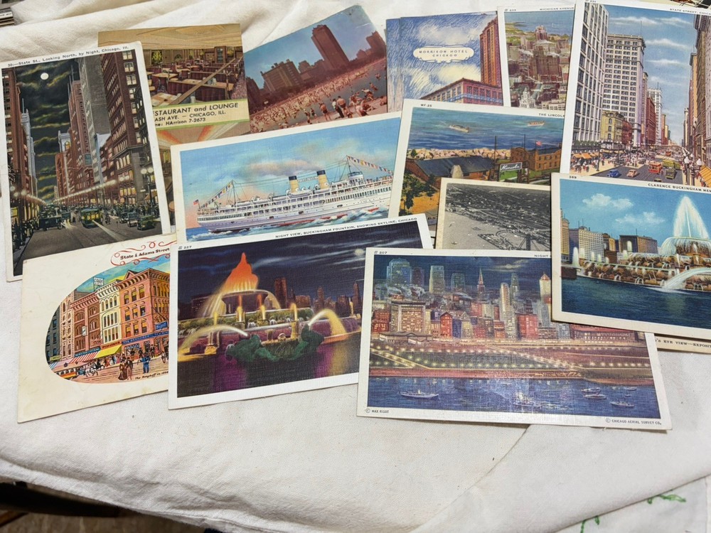 15 lot Vintage Postcards Chicago 1930's Some Worlds Fair