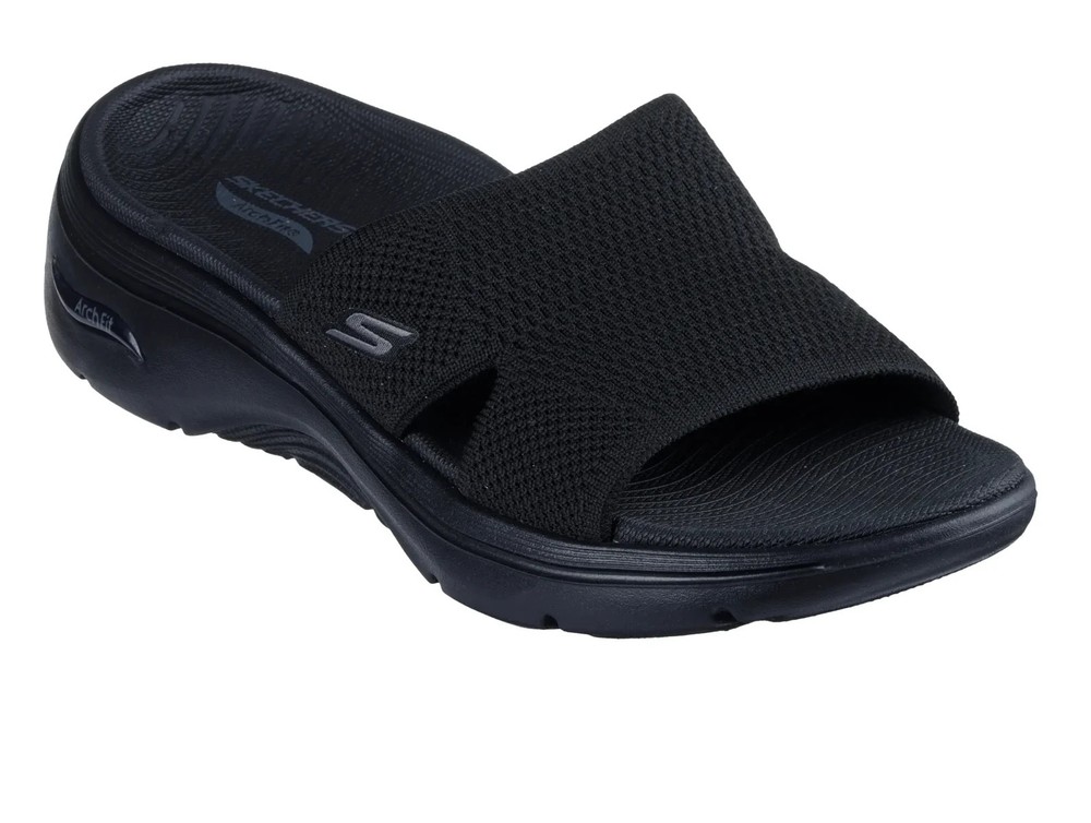 Skechers Arch-Fit Dakota Black Slide Ladies Sandals- last few