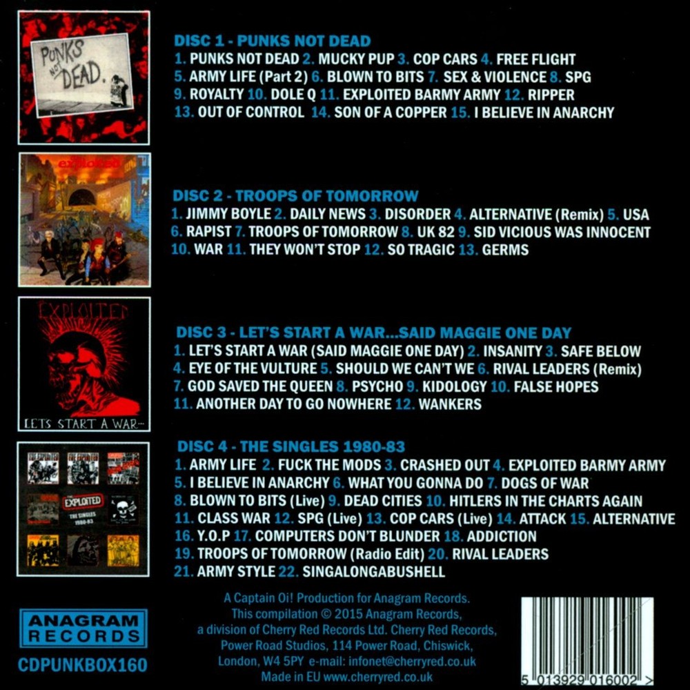 THE EXPLOITED 1980-83 NEW CD