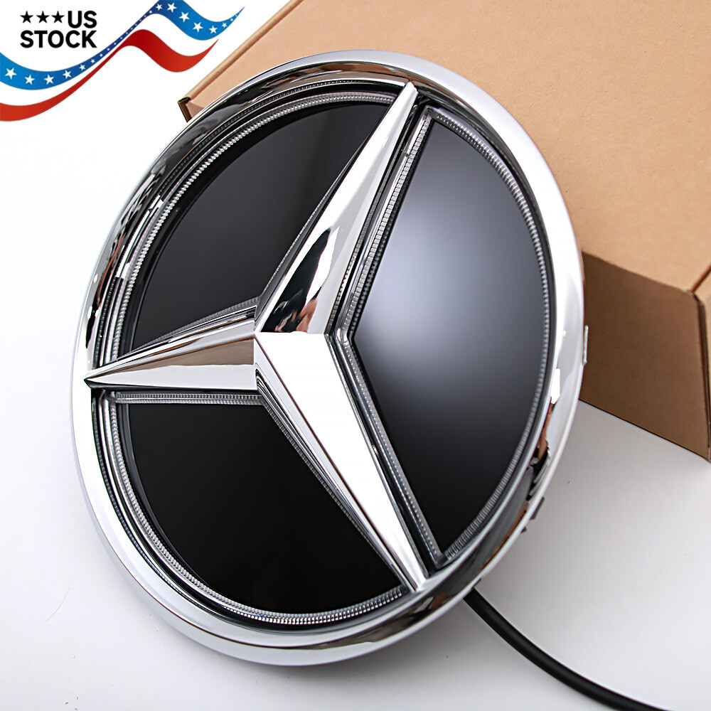 Front Grille Mirror W/LED Emblem Fits Mercedes Benz 2011-18 A B C E GL SLK Class
