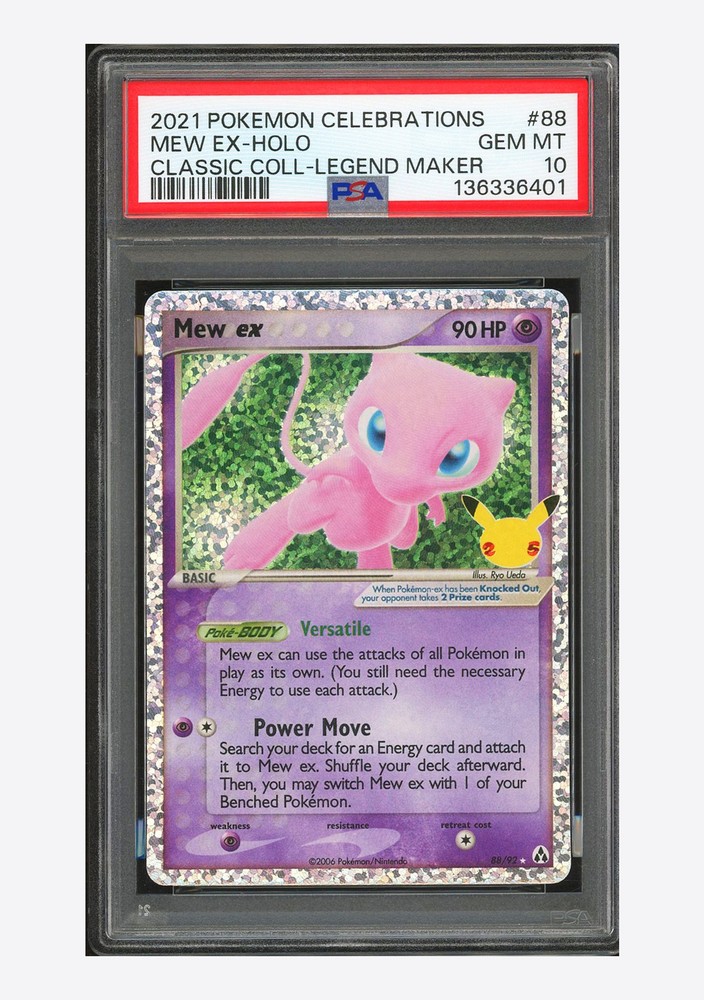 Pokemon PSA 10 Mew ex Holo 2021 88/92 Celebrations Classic Collection English