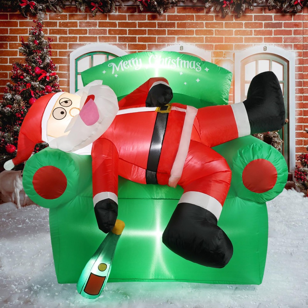 Christmas Inflatables Outdoor Decorations - 6Ft Christmas Santa Claus Inflata...