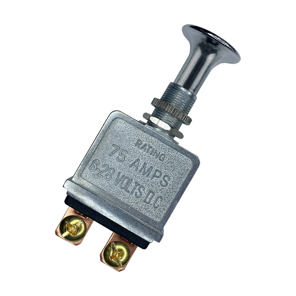 75 Amps Heavy Duty Push Pull On-Off Switch 2 Terminal 6-28 Volts DC