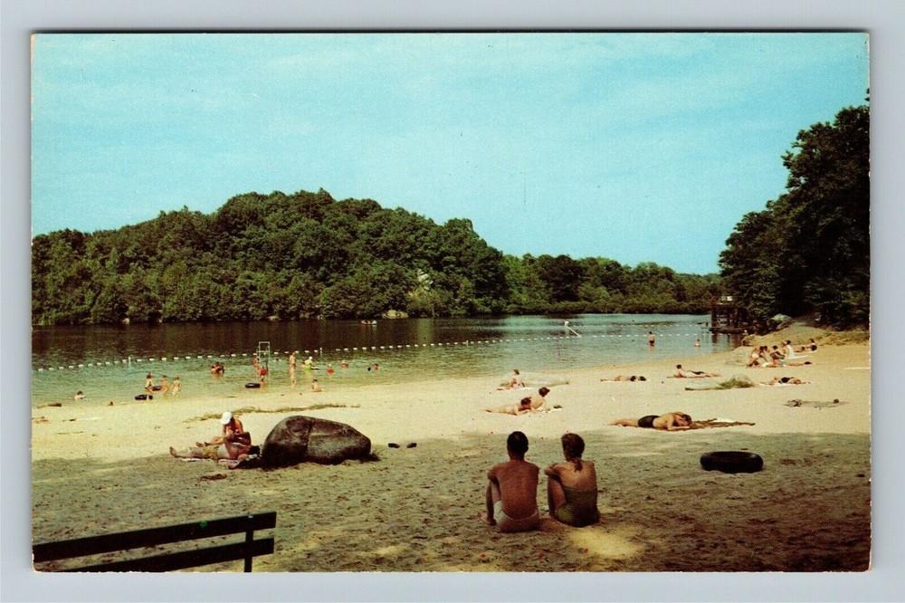 Berkeley Springs WV-West Virginia, Bathing Beach Cacapon Park Vintage Postcard