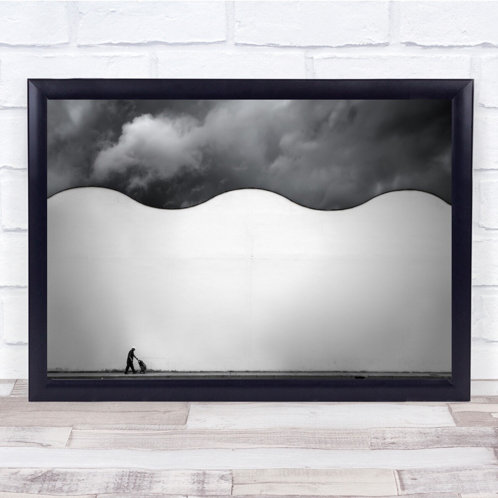 Curves Waves Person Architecture Abstract Street Wall Wall Art Print