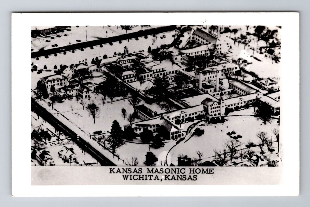 Wichita KS-Kansas, Kansas Masonic Home, Antique Vintage Souvenir Postcard