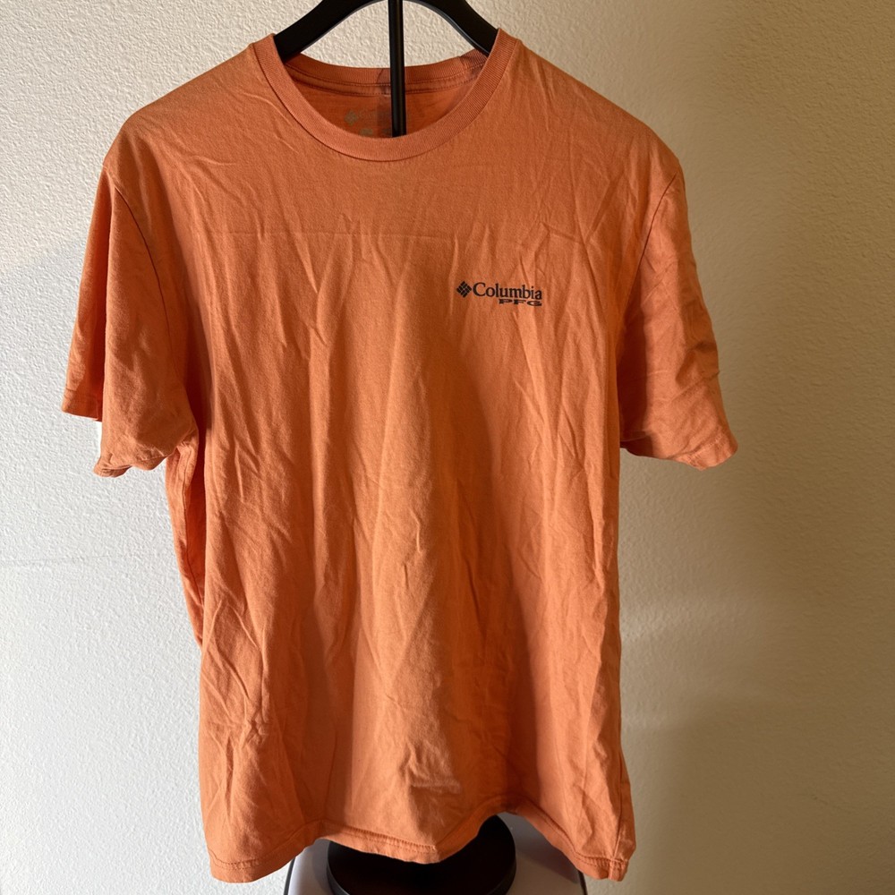 Columbia Men's Short Sleeve Logo Graphic T-Shirt Orange Size L