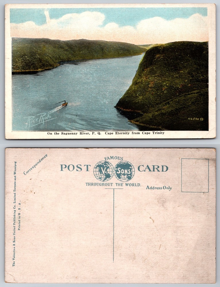 Saguenay River Cape Eternity Trinity Quebec Postcard