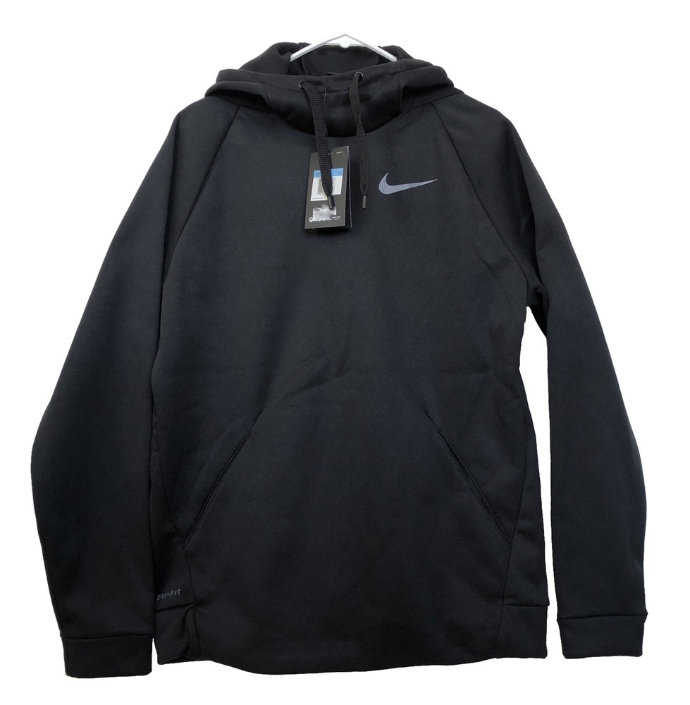 Nike Men Sportswear Long Sleeve Fleece Workout Gym Pullover Hoodie M Black